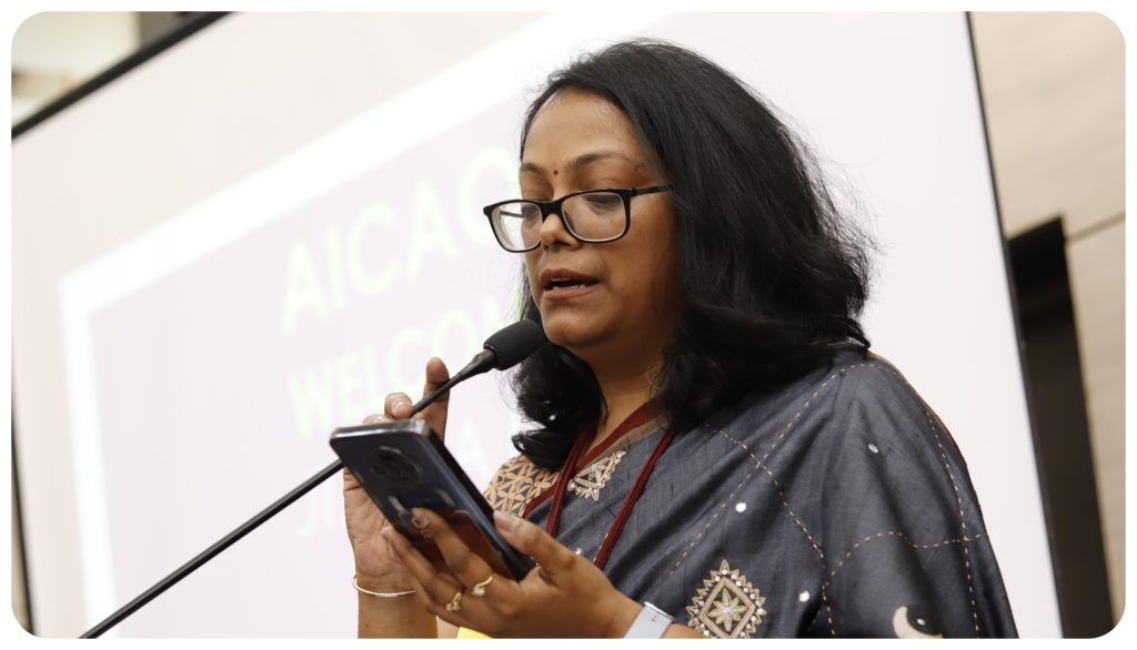 Ms. Srremati Bhowmik, Addl. SG, AICAOA performing 'Sangachhadhwam' song on opening ceremony of 2nd General Body Meeting of AICAOA