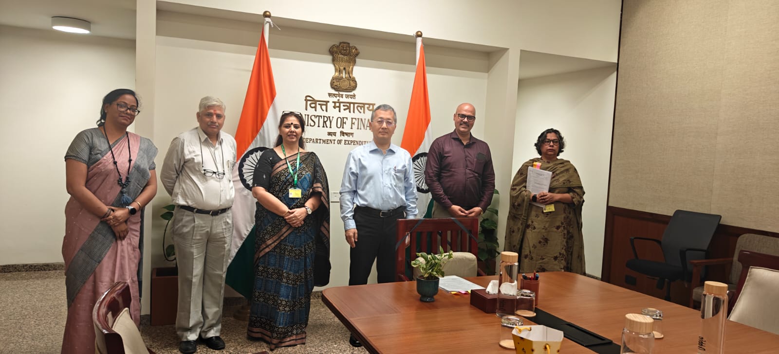Delegates of AICAOA with Secretary (Expenditure) and Addl. Secretary (Pers.) during meeting on 08.05.2026